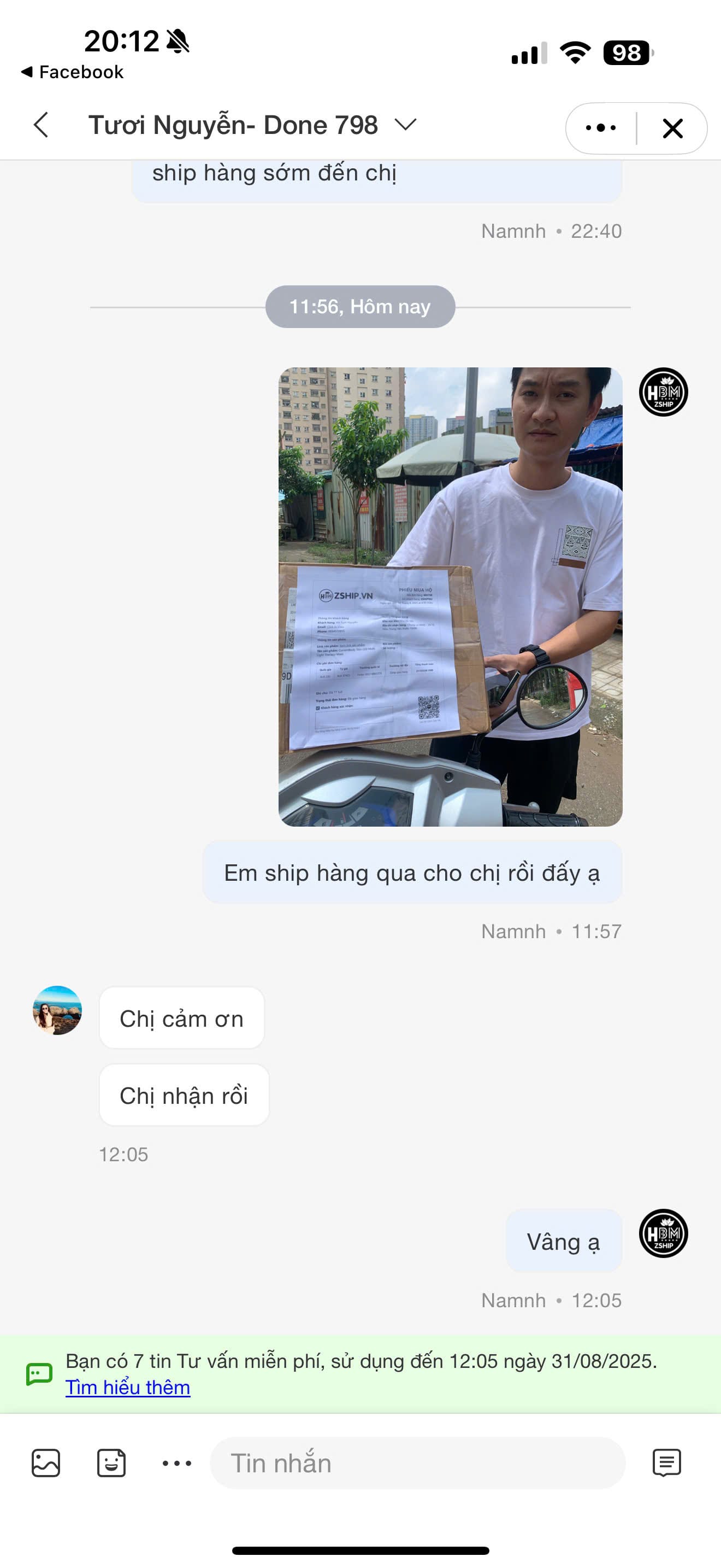 Đánh Giá Dịch Vụ Order 25 Review về dịch vụ của Zship Logistics