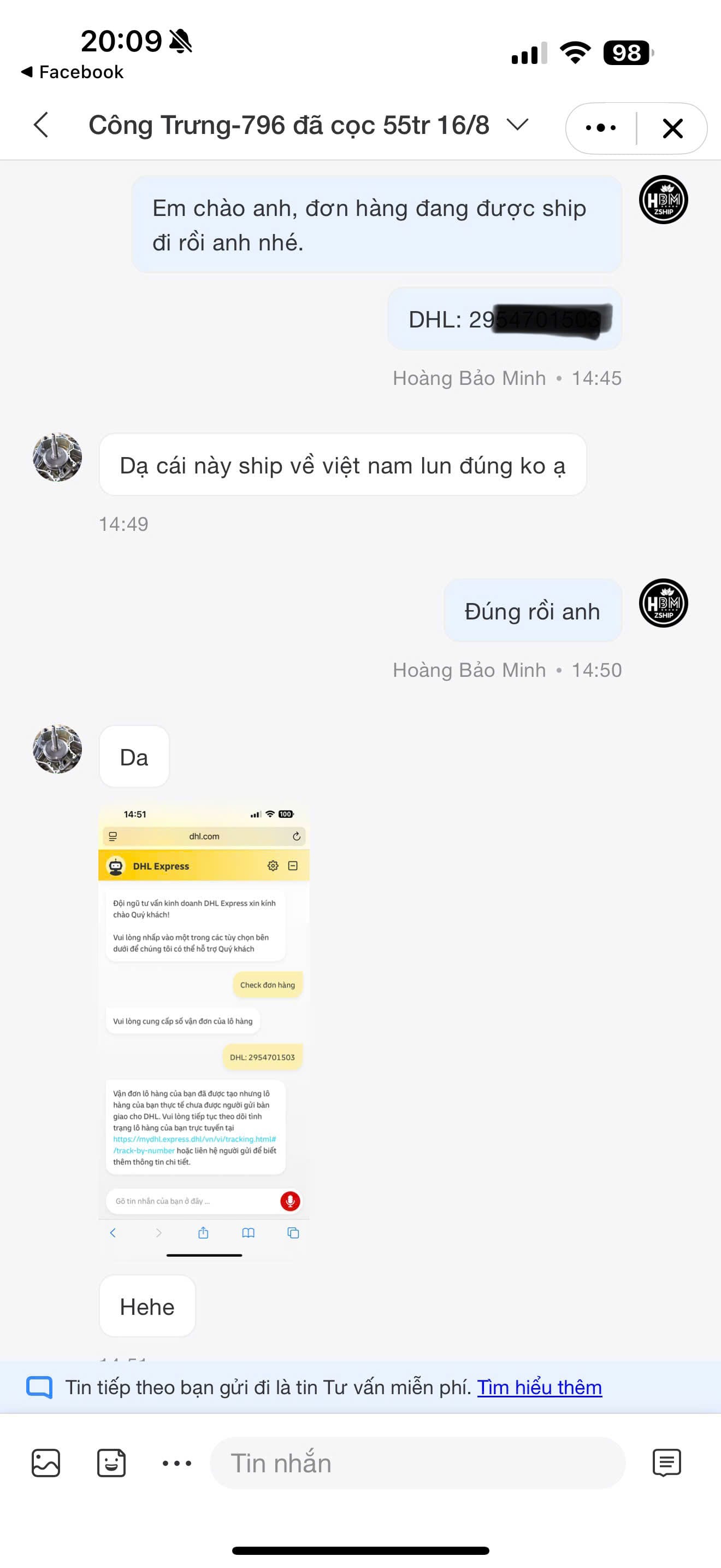 Đánh Giá Dịch Vụ Order 29 Review về dịch vụ của Zship Logistics