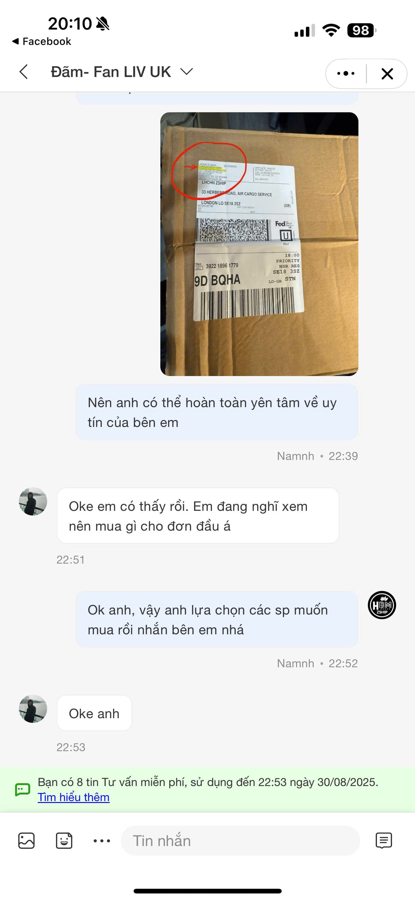 Đánh Giá Dịch Vụ Order 30 Review về dịch vụ của Zship Logistics