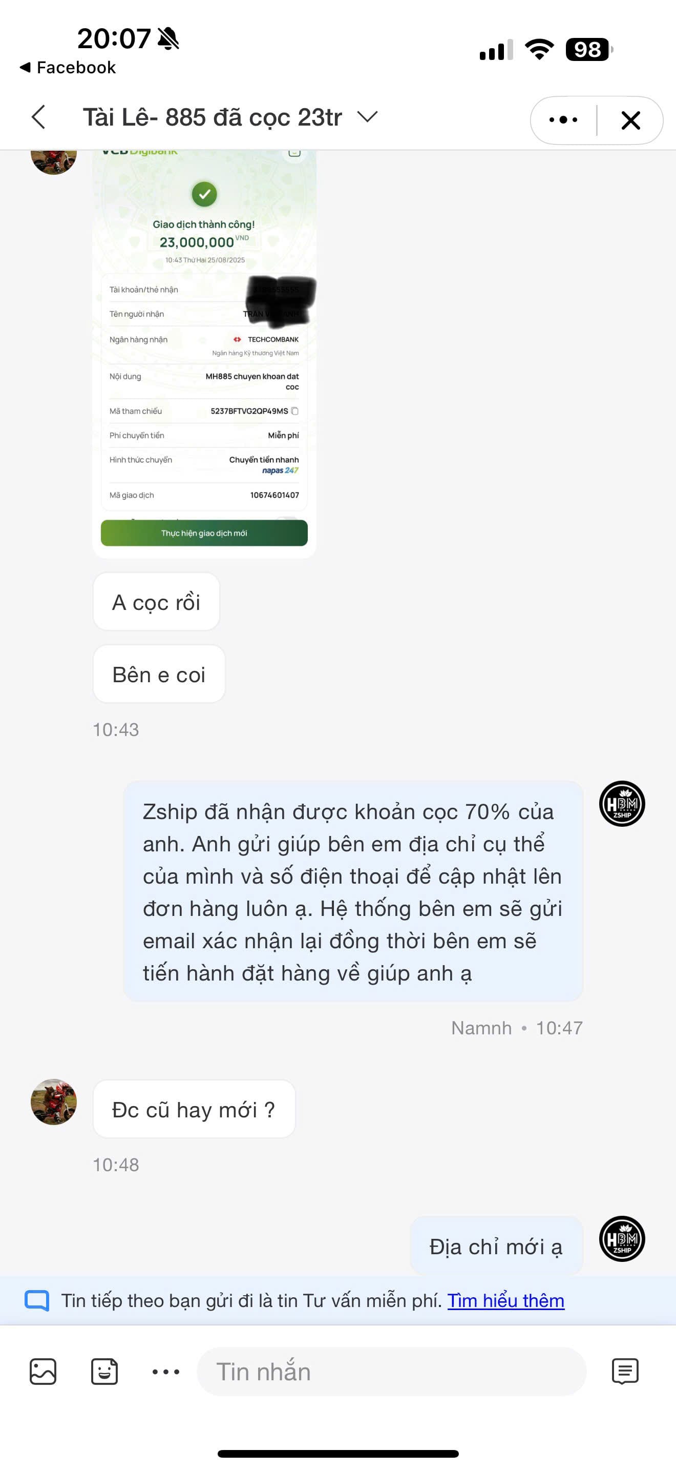 Đánh Giá Dịch Vụ Order 33 Review về dịch vụ của Zship Logistics