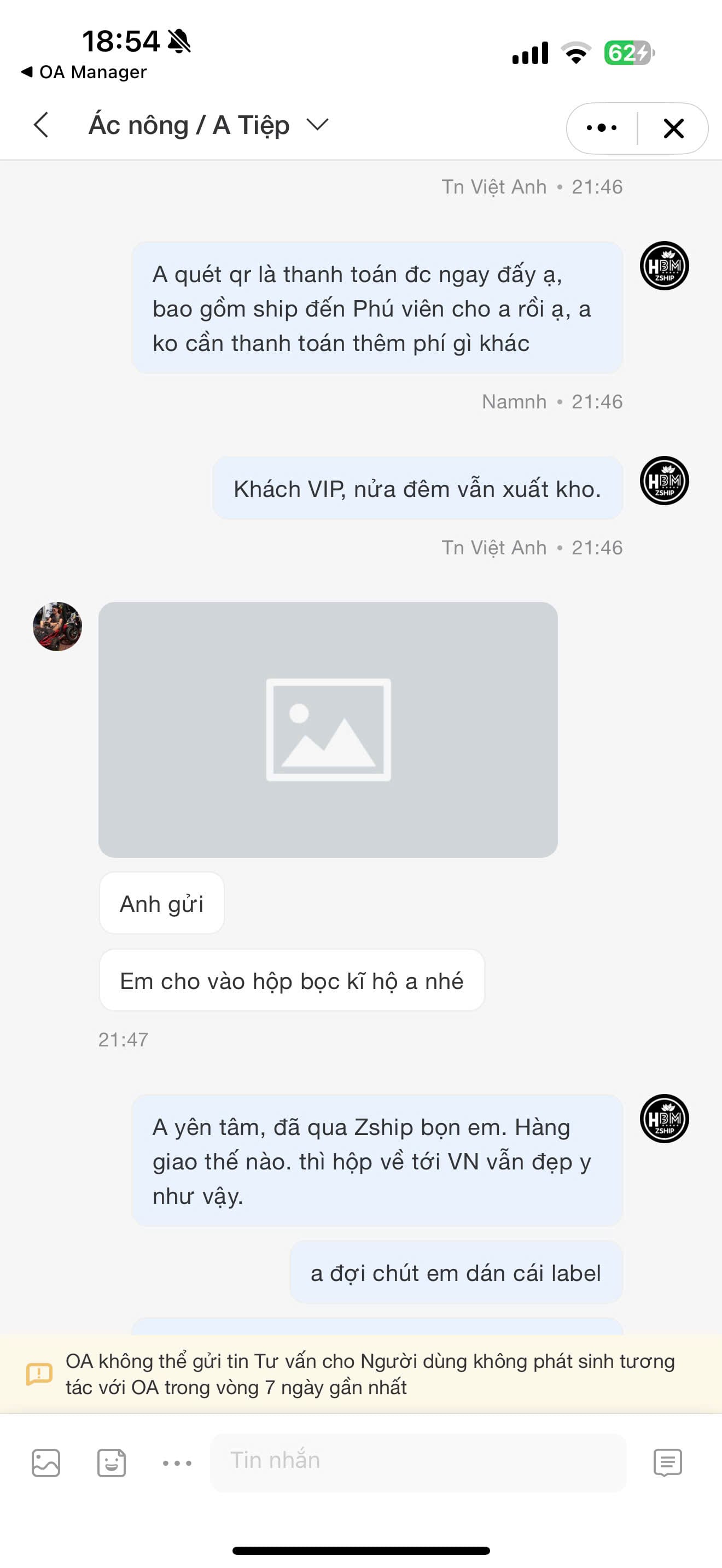 Đánh Giá Dịch Vụ Order 44 Review về dịch vụ của Zship Logistics