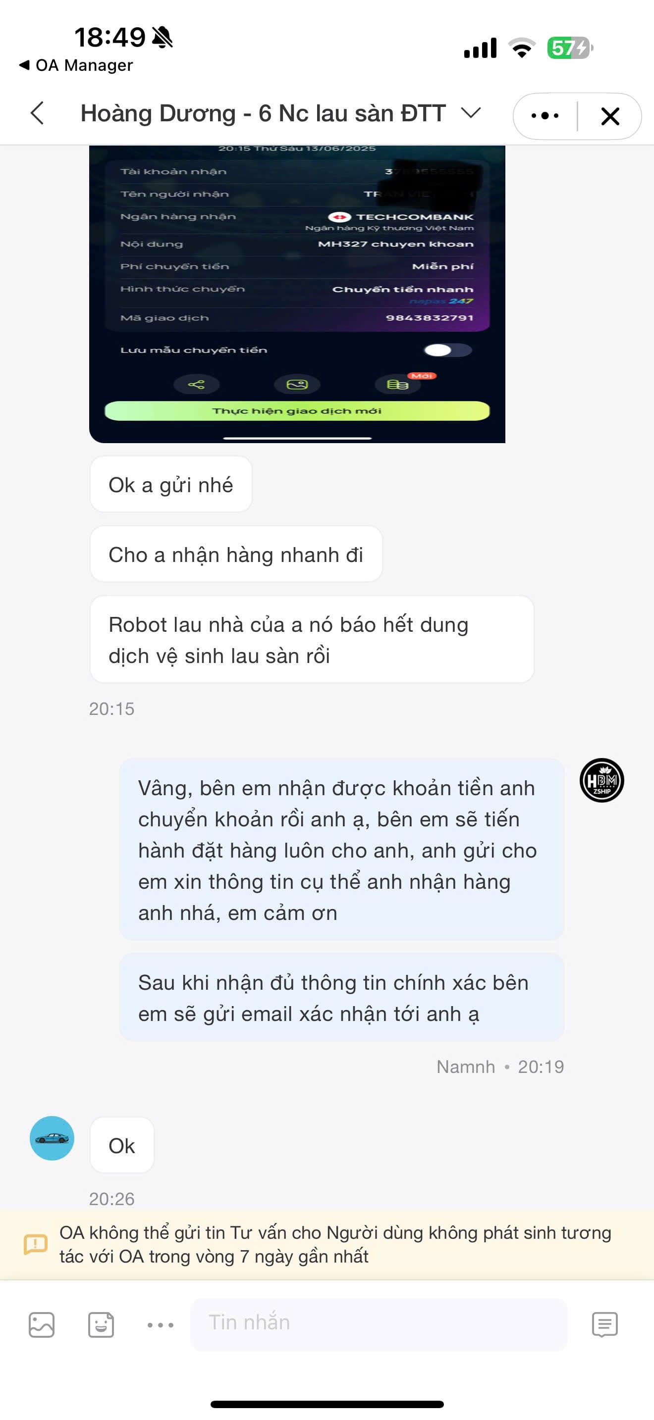 Đánh Giá Dịch Vụ Order 46 Review về dịch vụ của Zship Logistics