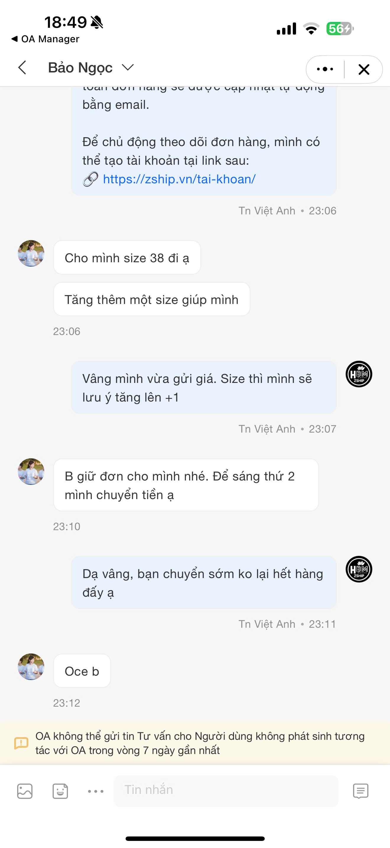 Đánh Giá Dịch Vụ Order 48 Review về dịch vụ của Zship Logistics