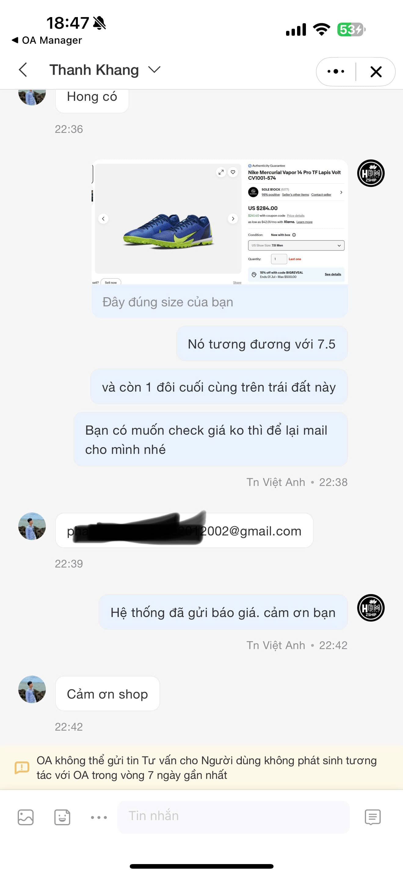 Đánh Giá Dịch Vụ Order 49 Review về dịch vụ của Zship Logistics