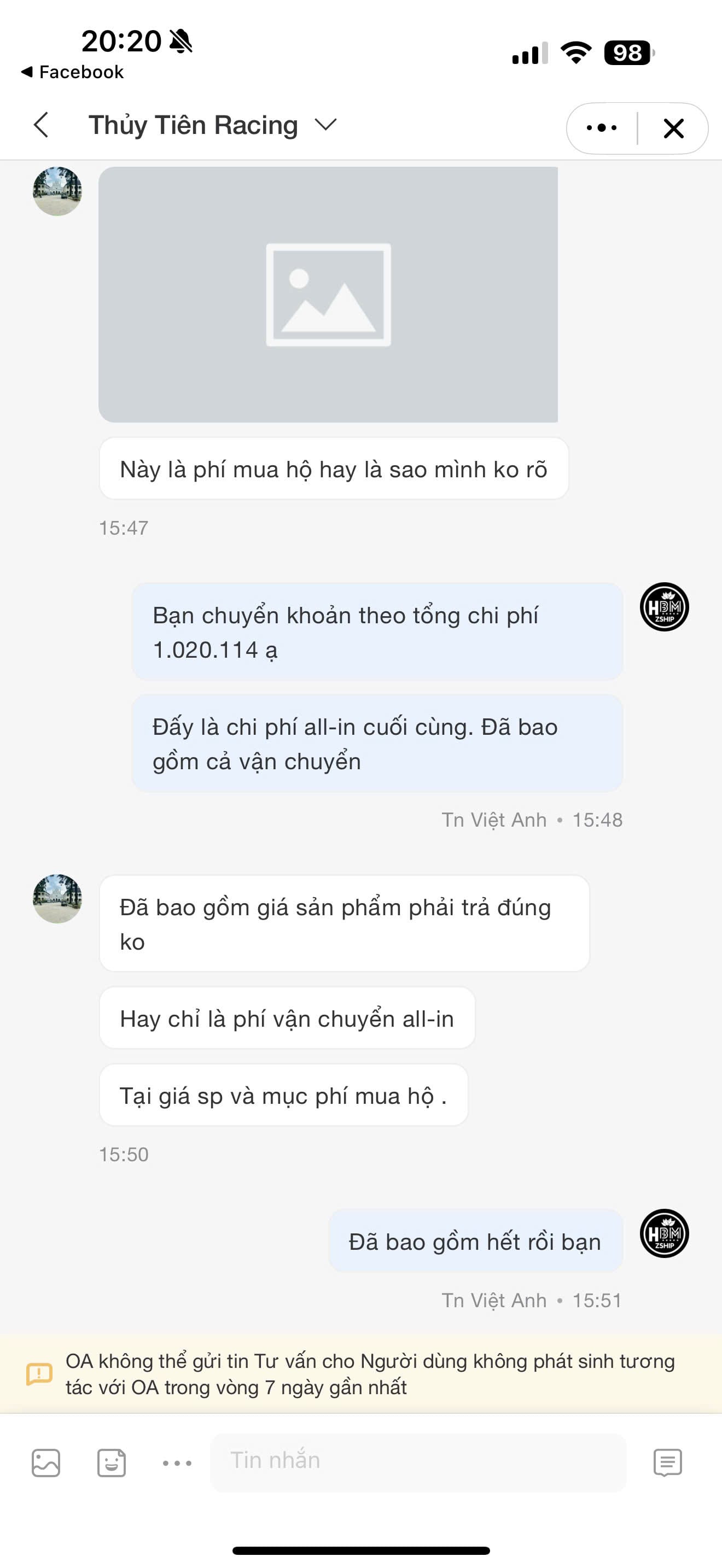 Đánh Giá Dịch Vụ Order 14 Review về dịch vụ của Zship Logistics