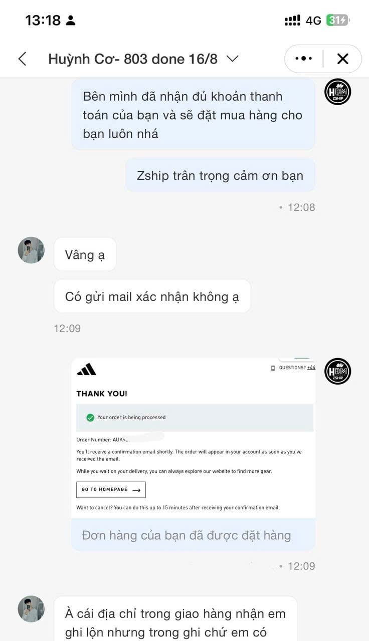 Đánh Giá Dịch Vụ Order 65 Review về dịch vụ của Zship Logistics