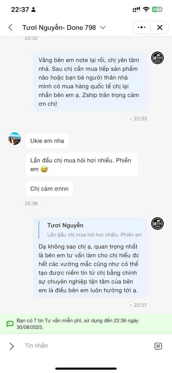 Đánh Giá Dịch Vụ Order 71 Review về dịch vụ của Zship Logistics