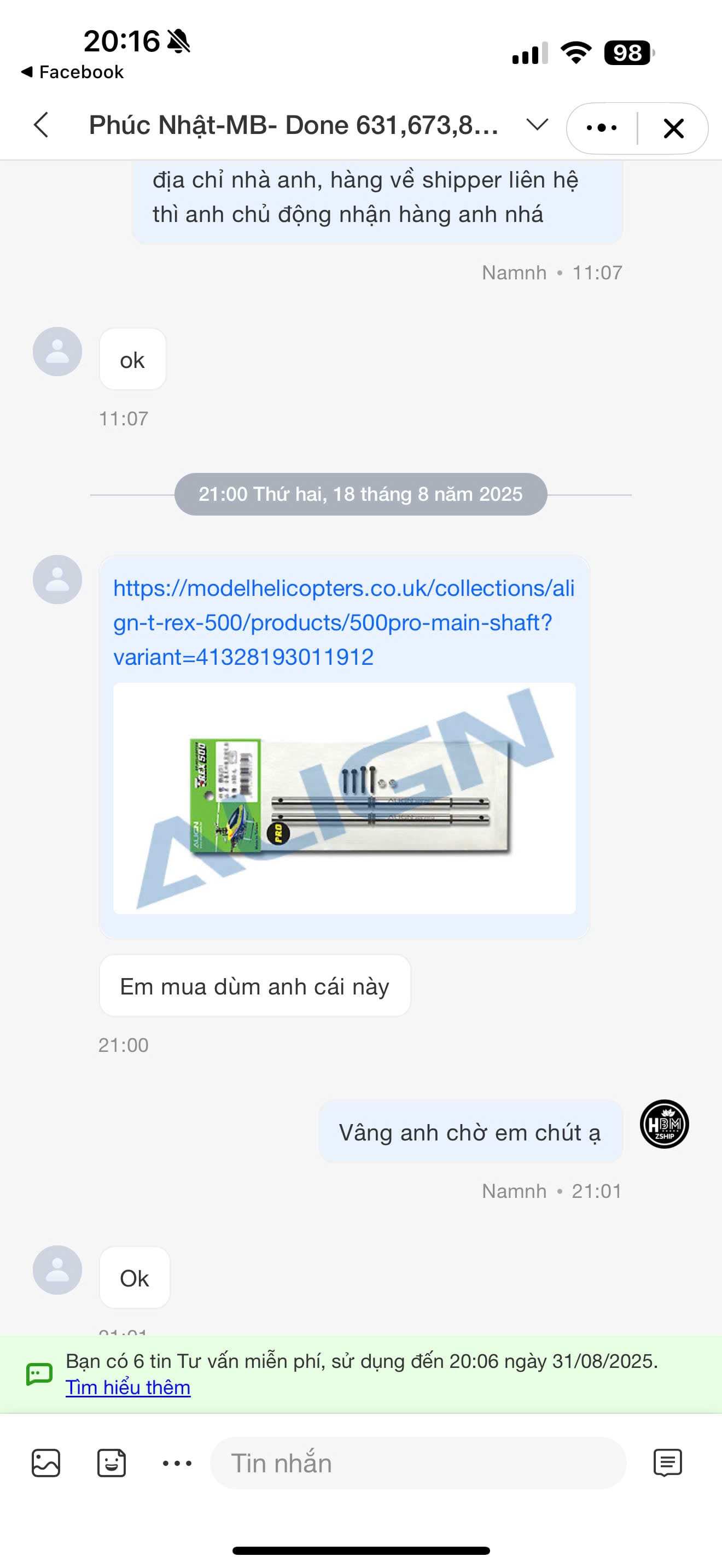 Đánh Giá Dịch Vụ Order 17 Review về dịch vụ của Zship Logistics