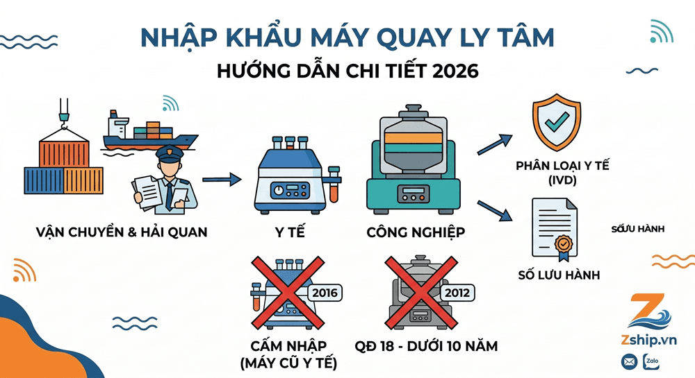 Thủ tục nhập khẩu máy quay ly tâm (Centrifugal Machine)